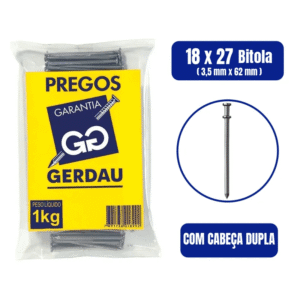 Prego com 2 Cabeças 18×27 1kg