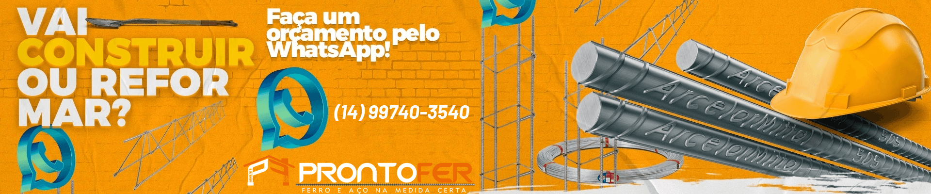 Vai Construir ou Reformar? Faça um orçamento pelo WhatsApp! (14) 99740-3540