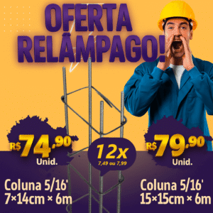 Tela Coluna 5/16 7×14cm × 6m Dobrada